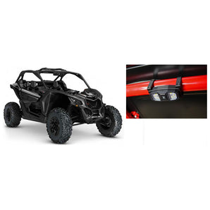 300 Lumens LED Dome Light+Clamps+Billet Mount for Can-Am Maverick X3 Hyper White