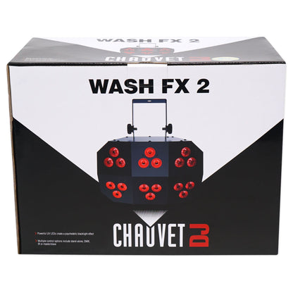 (4) Wash FX 2 RGB+UV Effect Wash Lights + Haze Machine + Fluid