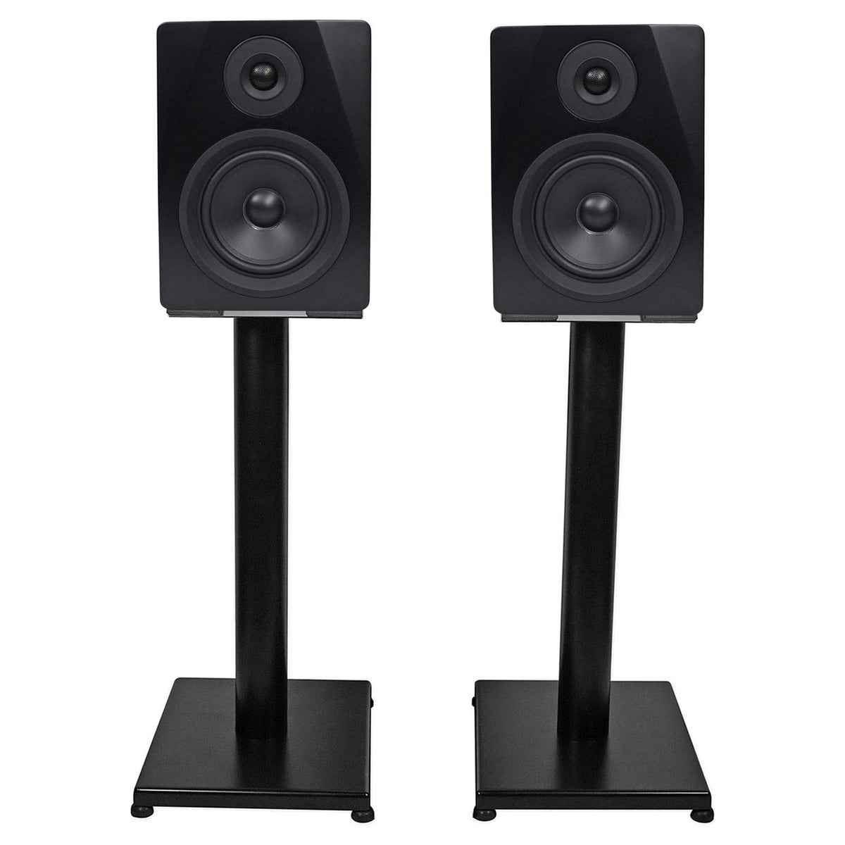 APM5B Black + RS21B 21" Speaker Stands Bundle
