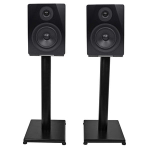 Pair Rockville APM5B 5.25" 250w Powered USB Studio Monitor Speakers+21" Stands