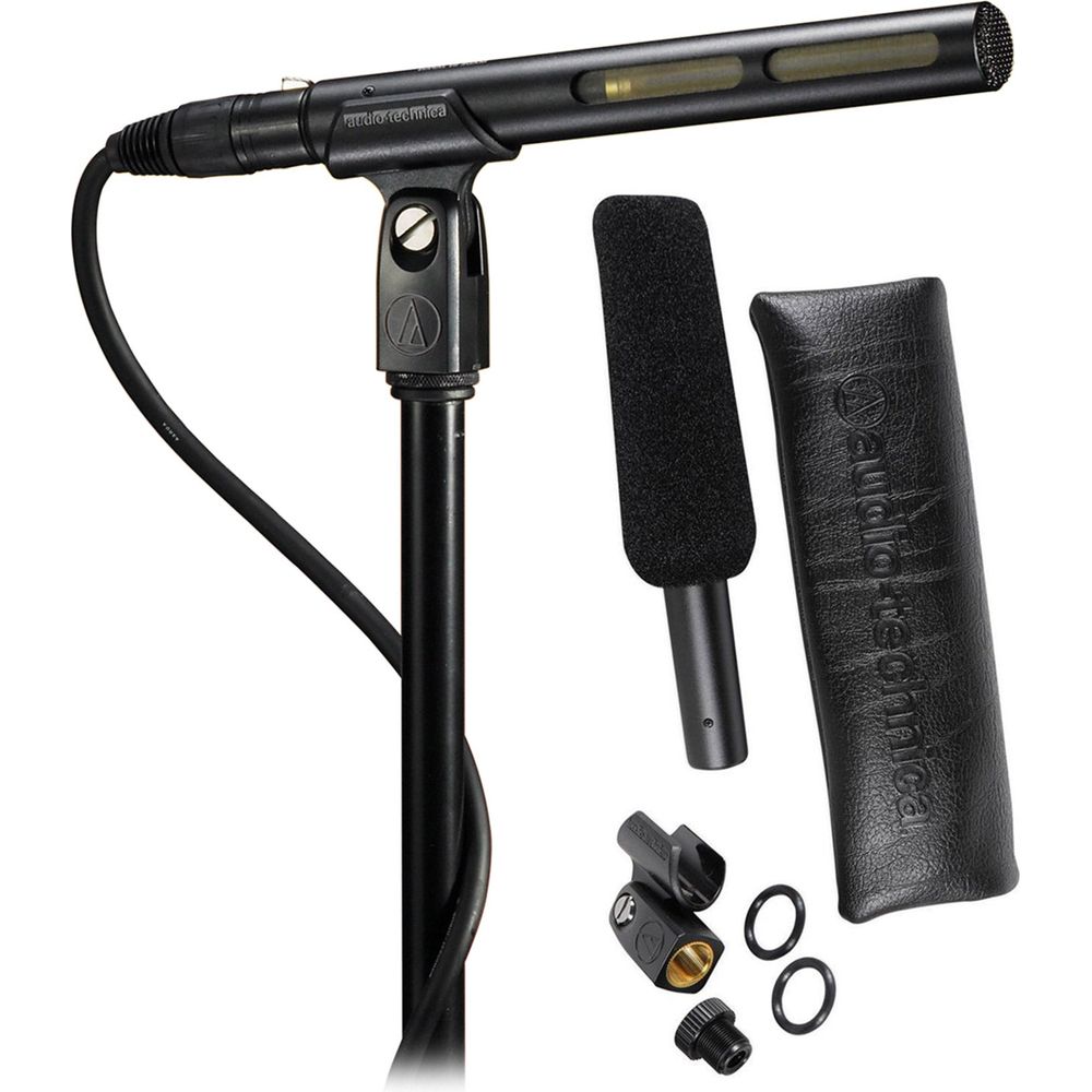 Audio Technica AT875R Short Shotgun Condenser Microphone w/ Line+Gradient DV Mic