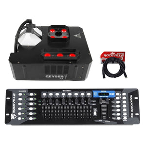 Chauvet DJ GEYSER P7 DMX Fog Machine RGBA+UV LED Effects+Remote+DMX Controller