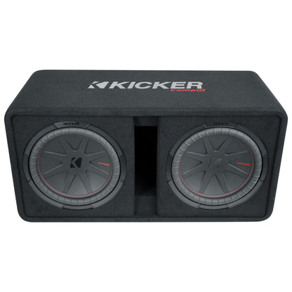 48DCWR122 Dual 12" Subwoofer Enclosure + Mono Amplifier + Amp Kit