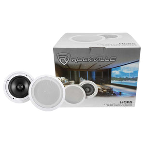 (6) Rockville HC85 8" Inch 700 Watt In-Ceiling Home Theater Speakers 8 Ohm