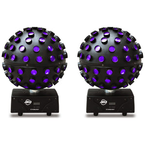 2 American DJ Starburst LED Spheres Multi Color Shooting Beam DJ Lighting Effect