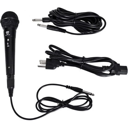 (2) 15" Powered Speakers+Stands w/Bluetooth For Backyard Movie Theater