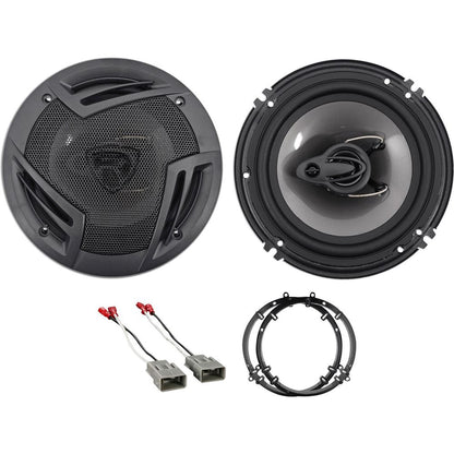 RV6.3A 6.5" Car Speakers 2-Pack + Honda Harness & Adapter Plates Bundle