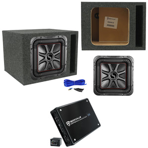 KICKER 45L7R102 10" 1000 Watt L7R Car Subwoofer Solo-Baric Sub+Amplifier+Box