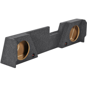 Double Cab Dual 12" Downfire Subwoofer Sub Box Enclosure For 2014-2016 GMC/Chevy