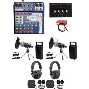 2 Person Gaming Twitch Stream w/Soundcraft Mixer+Headphones+Mic+Stand