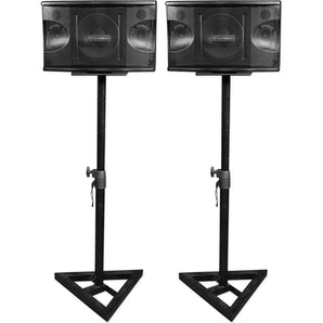 Pair Rockville KPS80 8" 3-Way 800 Watt Karaoke/Pro Speakers+Adjustable Stands