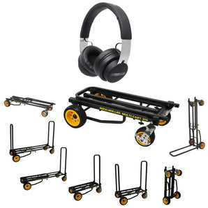 RocknRoller R16RT R16 DJ PA Equipment Transport Cart+Audio Technica Headphones