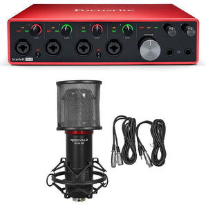Focusrite Scarlett 18i8 3rd Gen 18-in, 8-out USB audio interface and Condenser Mic