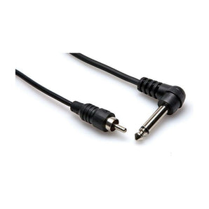 Hosa CPR-103R 1/4" TS Right Angle - RCA 3Ft Unbalanced Interconnect Audio Cable