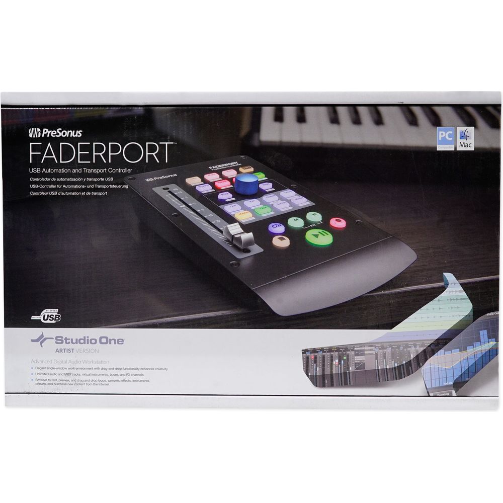FaderPort V2 DAW Controller with Studio Condenser Microphone