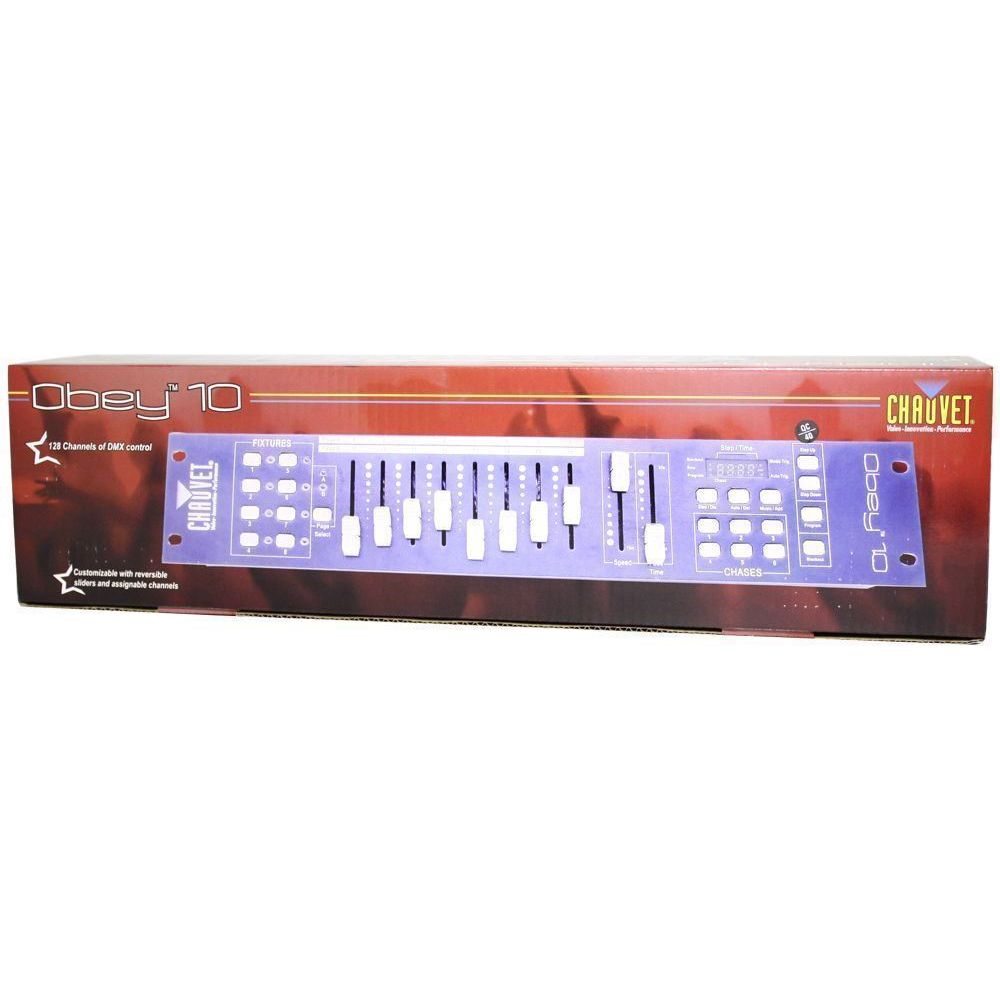 Chauvet DJ OBEY10 DMX-512 2U Rack Mount Light Controller+Beat-Activation OBEY 10