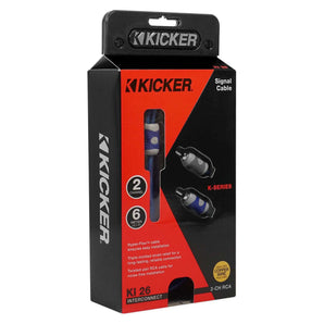 KICKER 46KI26 18 ft. 2-Channel RCA Cable 6 Meter