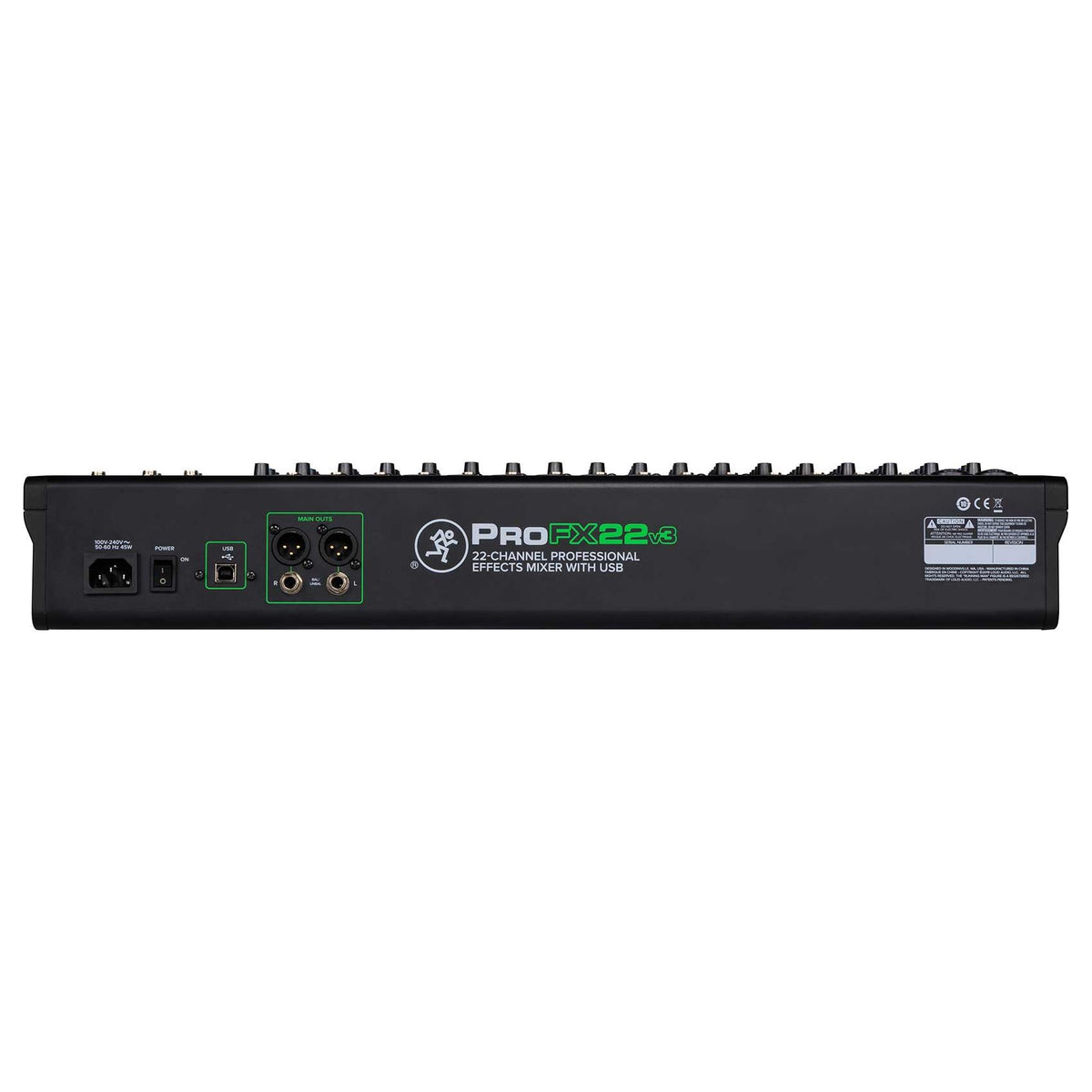 Mackie ProFX22v3 22-Channel 4-Bus Professional Effects Mixer w/USB ProFX22 v3