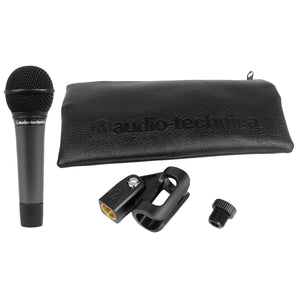 (4) Audio Technica Dynamic Podcasting Podcast Microphones+Stands+Pop Filters