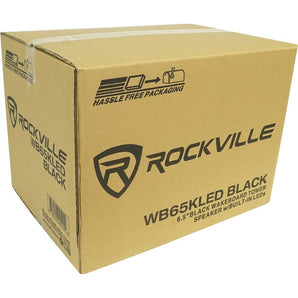 Rockville RGHR51 5 Zone Marine Bluetooth Stereo+4) 6.5" Black LED Tower Speakers