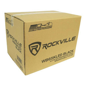 2) Rockville 6.5" LED Swivel Black Marine Wakeboard+Coaxial Speakers+Amp+Amp Kit