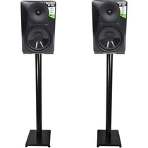 (2) MR824 8in Powered Studio Monitor Bundle with 37in Stands