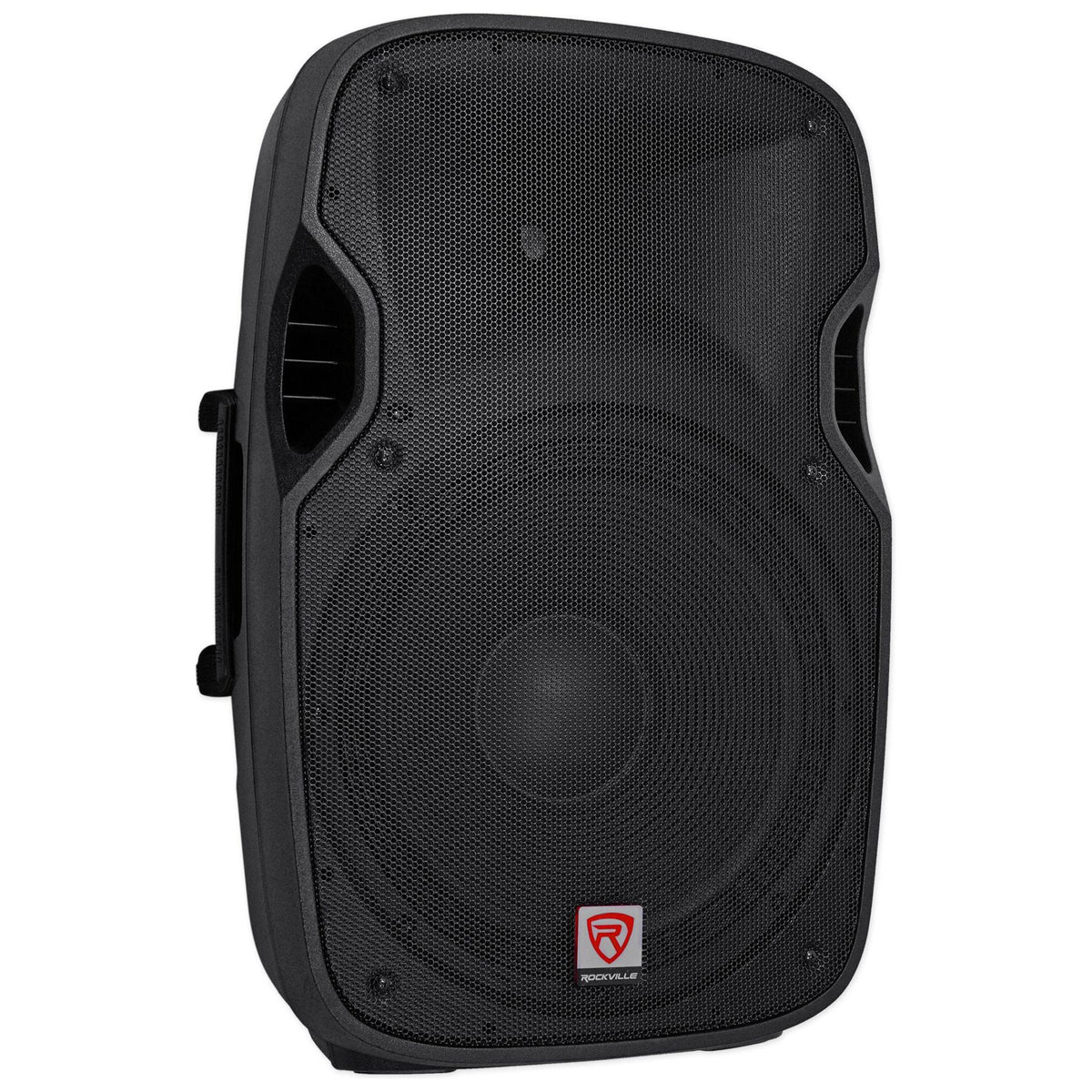 (2) SPGN158 15" Passive 1600W DJ PA Speakers + LED Stands + Remote + Cables