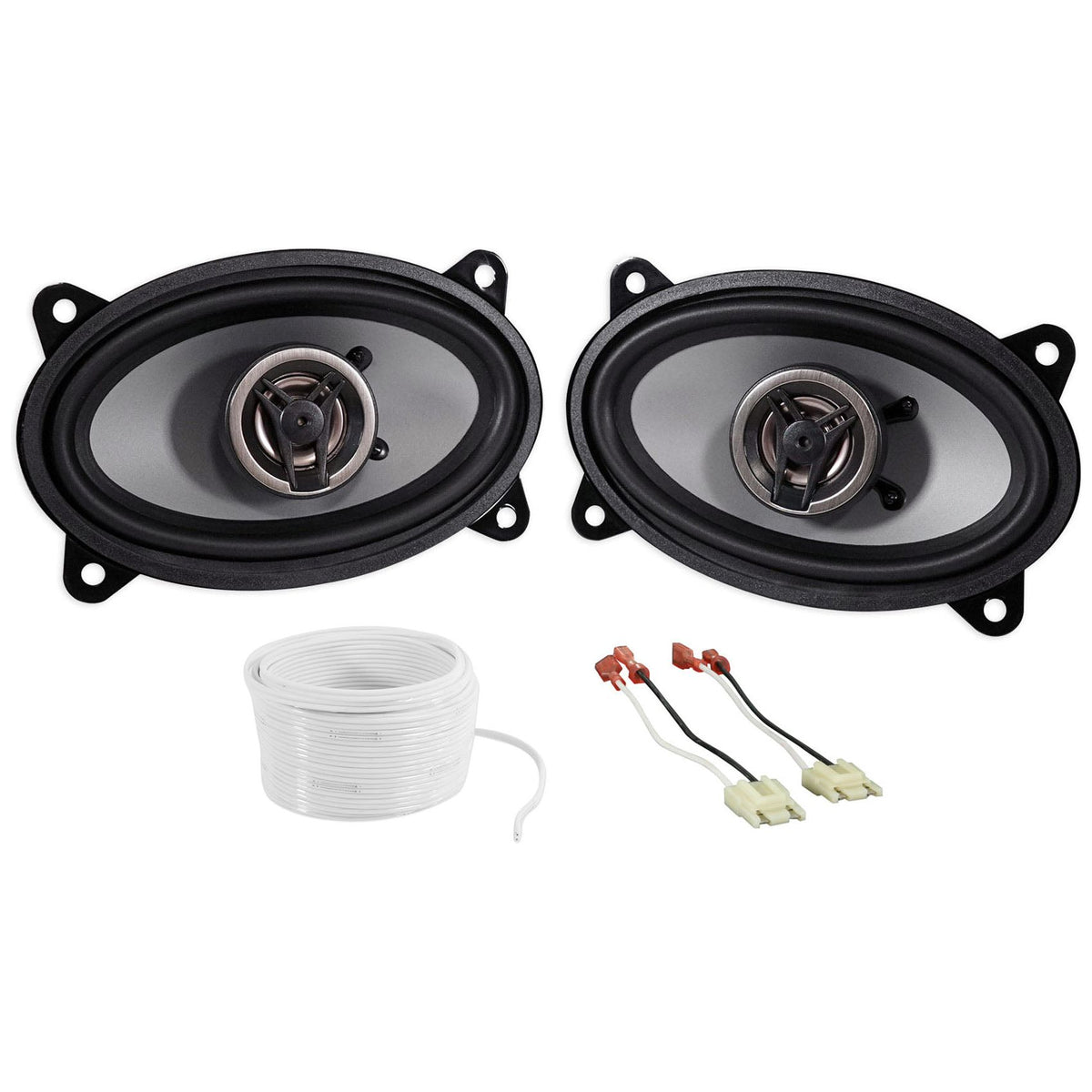 CS46CX Front Speaker Replacement + Harness + Wire For Jeep Wrangler YJ 87-95