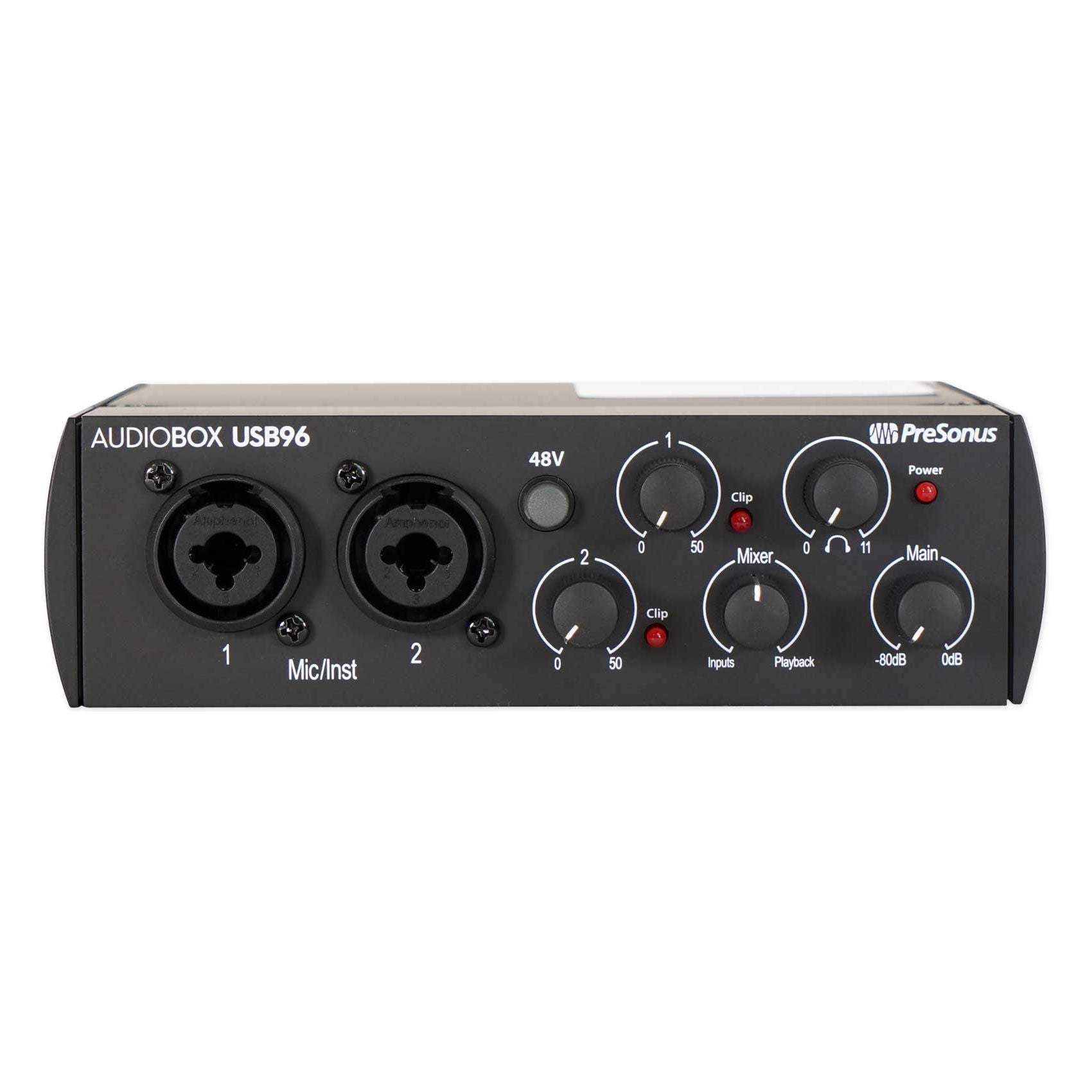 PRESONUS AUDIOBOX 96 Black 2x2 Audio Recording USB Interface 25th Anni ...