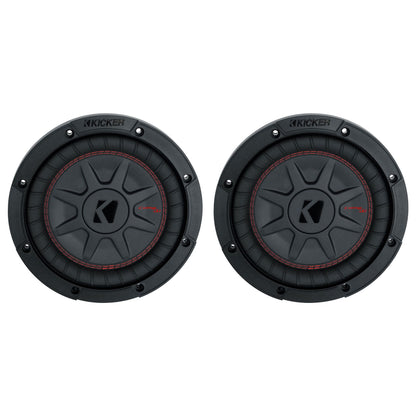 48CWRT84 CompRT8 600W Shallow Slim 8-Inch Subwoofers, DVC 4-Ohm (Pair)