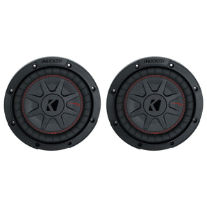 (2) Kicker 48CWRT84 COMPRT8 1200 Watt 8" DVC 4-Ohm Car Stereo Subwoofers Subs