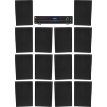 VMA1120 Commercial Amplifier + (14) RockSlim 5.25" Black Wall Speakers