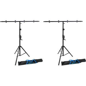 2 Rockville RVCS2 Adjustable Crank-Up Tripod Lighting Stands+Adjustable Crossbar