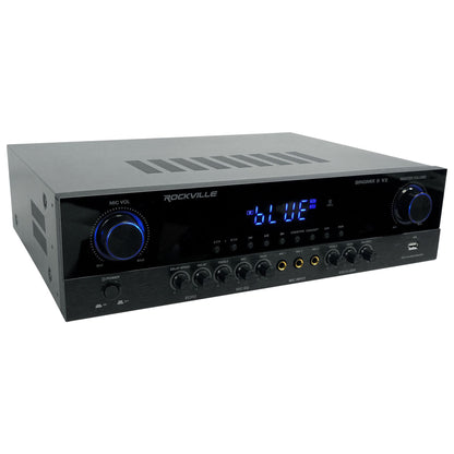 Rockville SINGMIX 5 Bluetooth Home Receiver Amp+(4) 6.5" Bookshelf Speakers