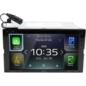 JVC KW-V85BT 6.8" DVD Car Monitor Bluetooth Receiver w/ Carplay+Backup Camera