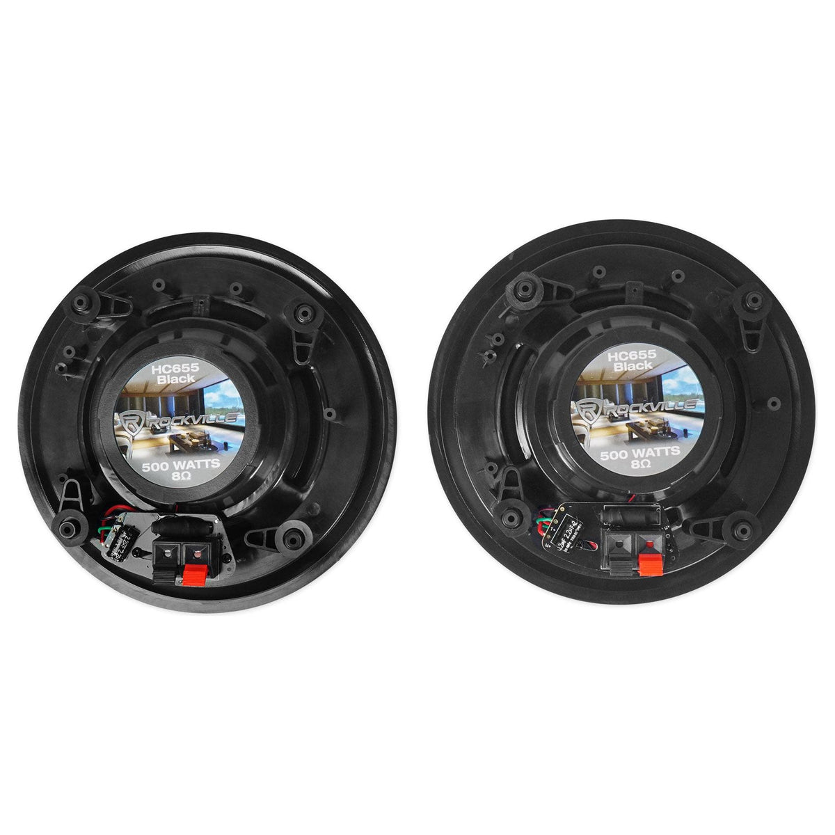 4000W Bluetooth DVD Receiver with (1) Pair 6.5" Black In-Ceiling Speakers