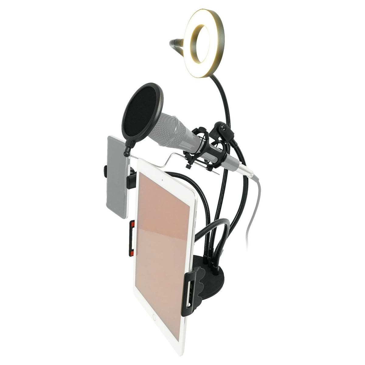 Conference Room/Work From Home Desk Light w/Mic + Phone + Tablet Stand