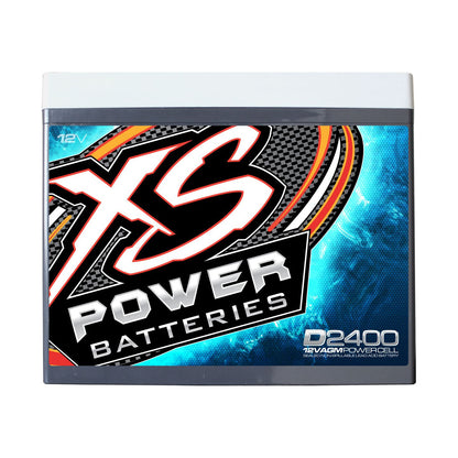 XS Power D2400 3500 Amp AGM Power Cell Car Audio Battery + Terminal Hardware