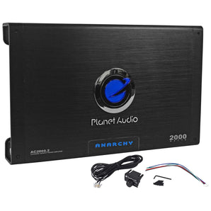 New Planet Audio Anarchy AC2000.2 2000W 2 Channel Car Amplifier+Amp Kit+Remote