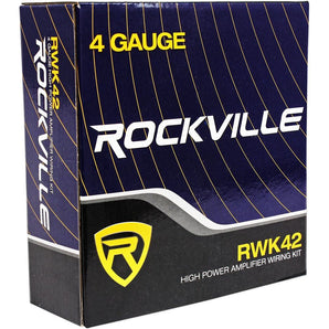 (2) Rockville RV6.3A 6.5" Speakers+(2) 4x6" Speakers+4-Channel Amplifier+Amp Kit