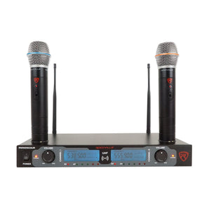 Rockville RWM2603UR UHF Dual Rechargeable Microphones For Church Sound Systems