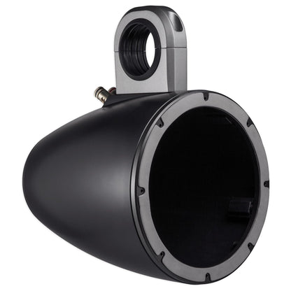 Pair 8" Black Marine Wakeboard Tower Enclosures with Adapter Pack