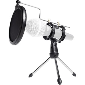 Rockville Dynamic Podcasting Podcast Microphone w/Mic Stand+Pop Filter+Cables