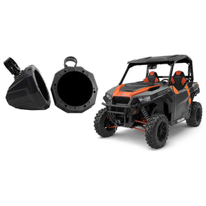 2 6.5" Rear Pro Fit Cage Harness Bar Speaker Pods Enclosures for Polaris General