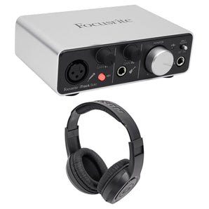 Focusrite ITRACK SOLO LIGHTNING USB Recording Interface+Free Samson Headphones