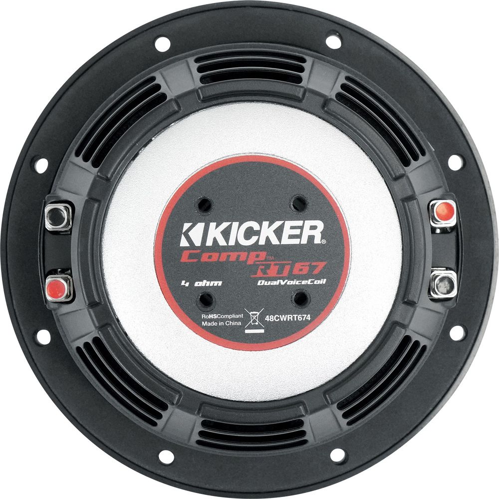 KICKER 48CWRT674 CompRT 300w Shallow 6.75" Subwoofer DVC 4-ohm Car Sub CompRT67
