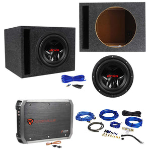 JVC CS-G1210 12" 1200W Sub+Vented Box+RXA-T1 1500W 2 Channel Amplifier+Amp Kit