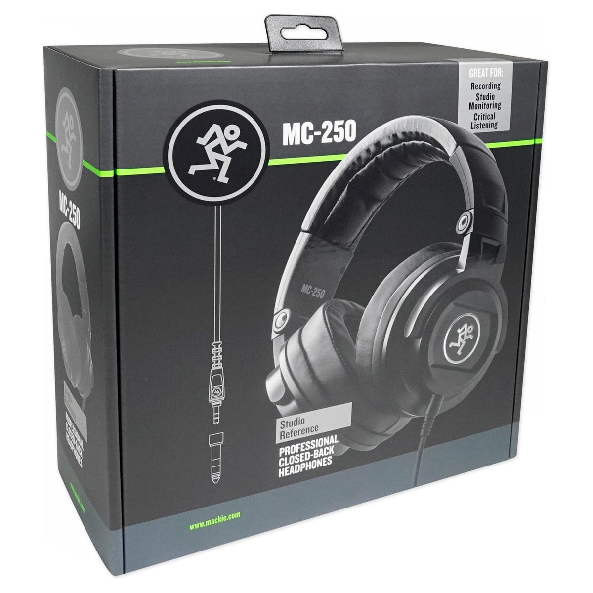 Mackie MC-250 Closed-Back Studio Monitoring Reference Headphones w/50mm Drivers
