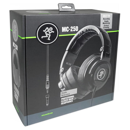 Mackie MC-250 Closed-Back Studio Monitoring Reference Headphones w/50mm Drivers