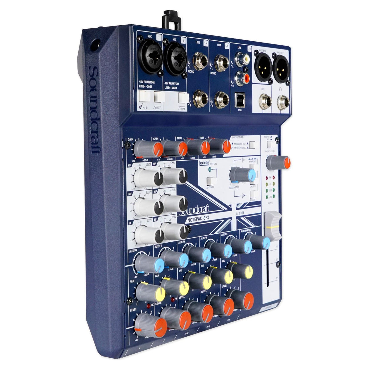 Notepad-8FX 8-Channel Mixer Bundle with USB, Effects, Cables & Headphones